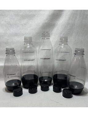 Lot Of 5 Assorted Sized Sodastream Carbonating Bottles